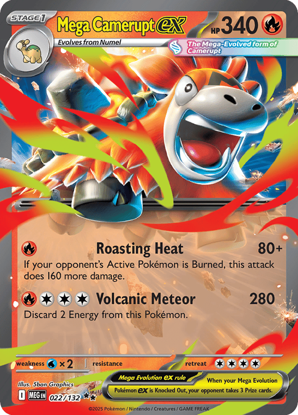 Mega Camerupt ex – Double Rare – Mega Evolution