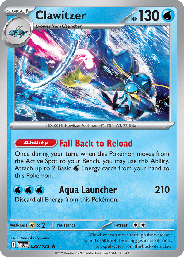 Clawitzer – Rare – Mega Evolution