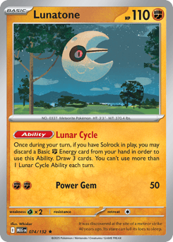 Lunatone – Rare – Mega Evolution