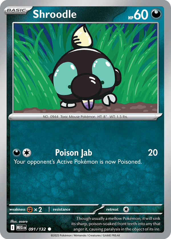 Shroodle – Common – Mega Evolution