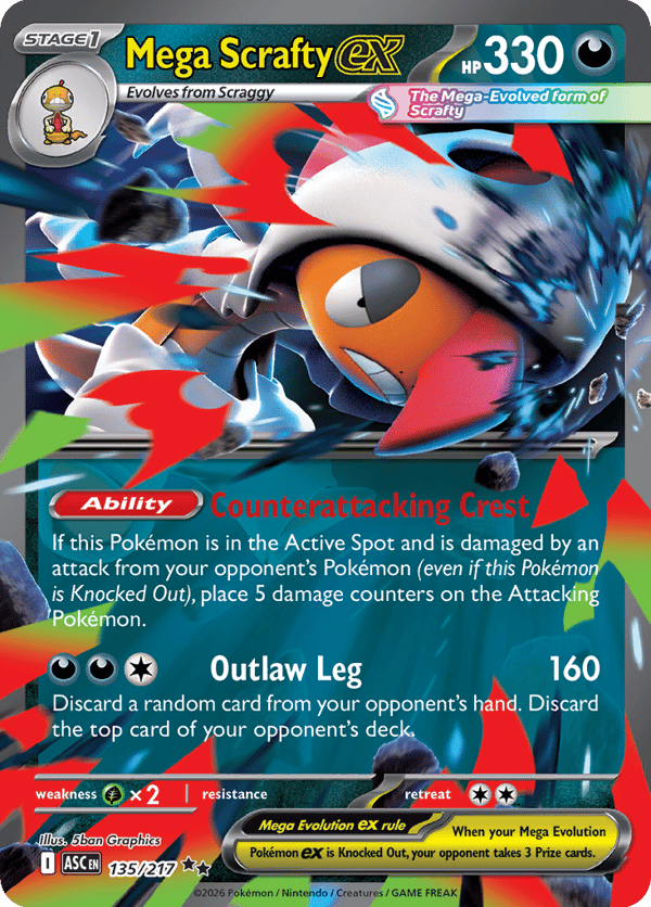 Mega Scrafty ex – Double Rare – Ascended Heroes