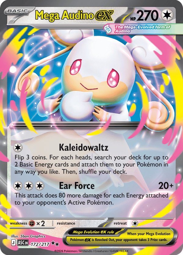 Mega Audino ex – Double Rare – Ascended Heroes