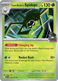 Team Rocket's Spidops – Rare