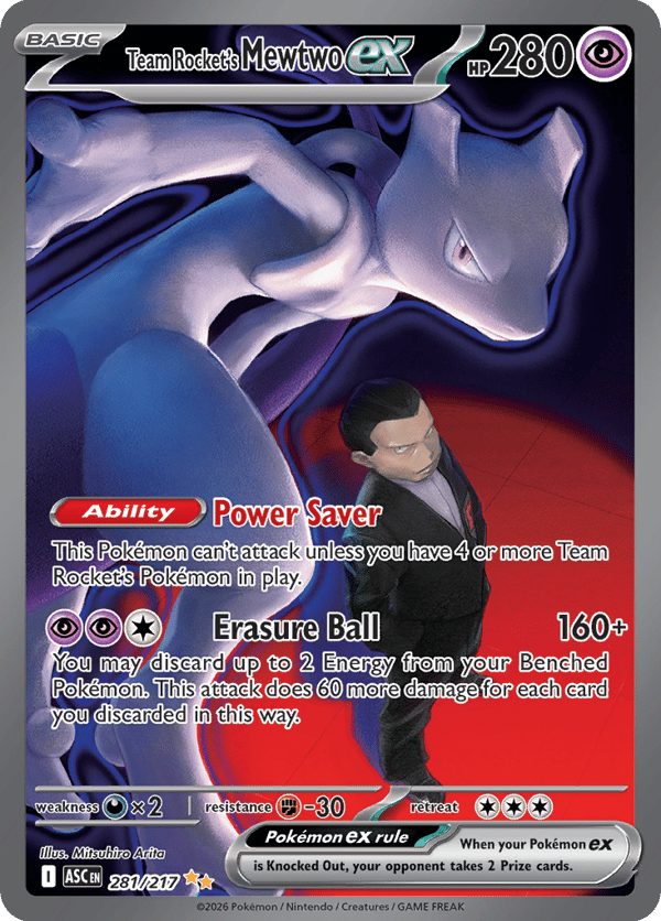 Team Rocket's Mewtwo ex – Special Illustration Rare – Ascended Heroes