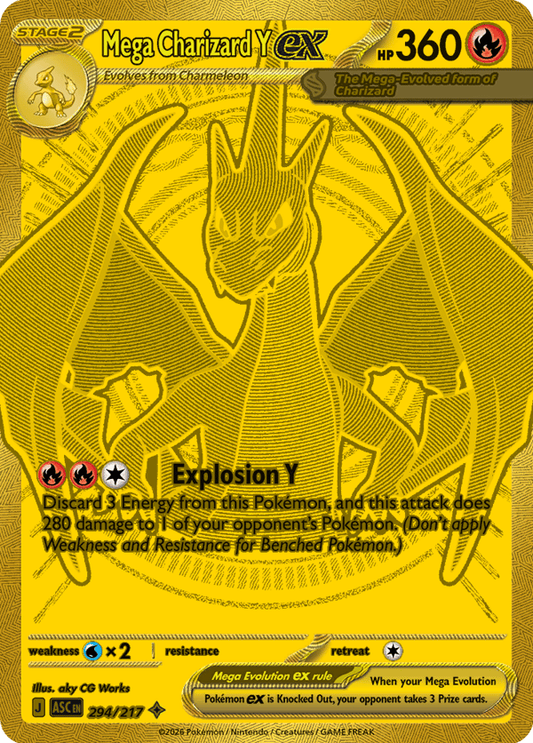 Mega Charizard Y ex – Mega Hyper Rare – Ascended Heroes