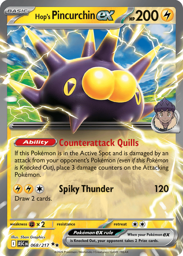 Hop's Pincurchin ex – Ascended Heroes
