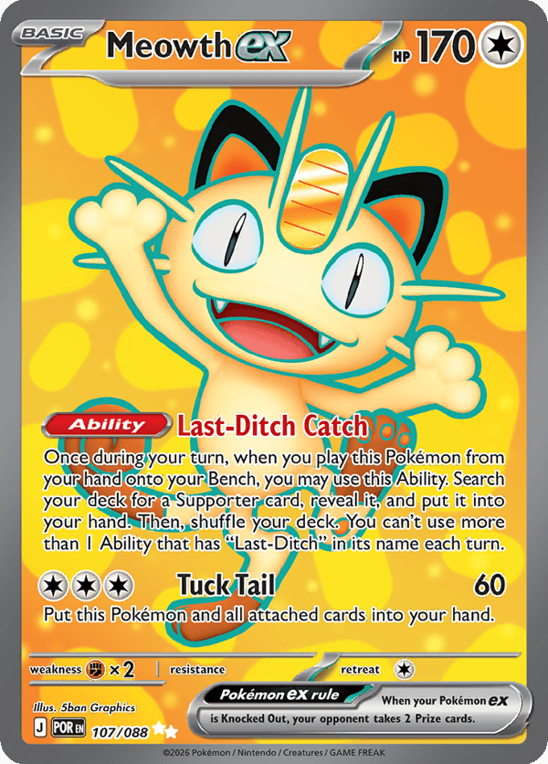 Meowth ex – Ultra Rare – Perfect Order