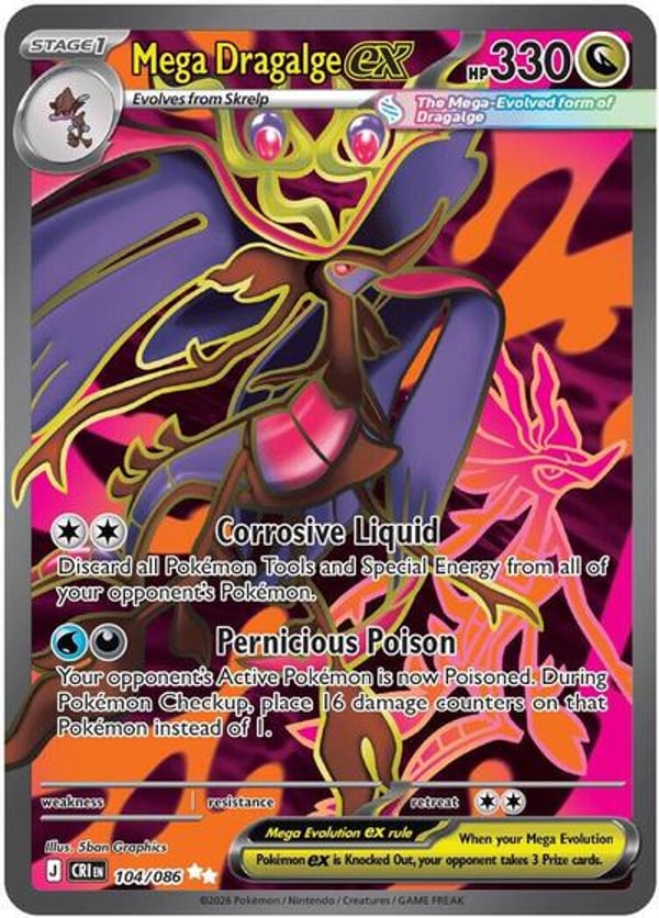 Mega Dragalge ex – Ultra Rare – Chaos Rising