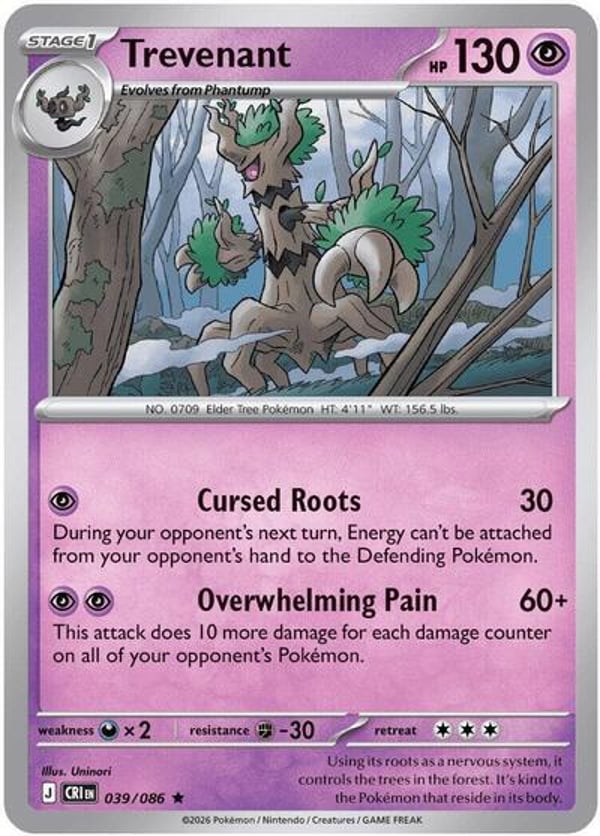 Trevenant – Rare – Chaos Rising
