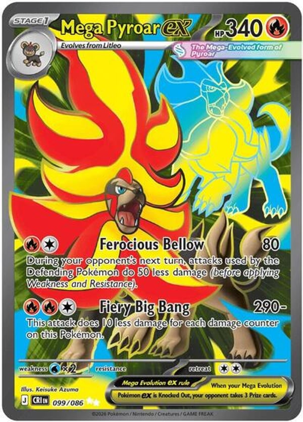 Mega Pyroar ex – Ultra Rare