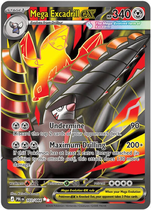 Mega Excadrill ex – Ultra Rare – Pitch Black