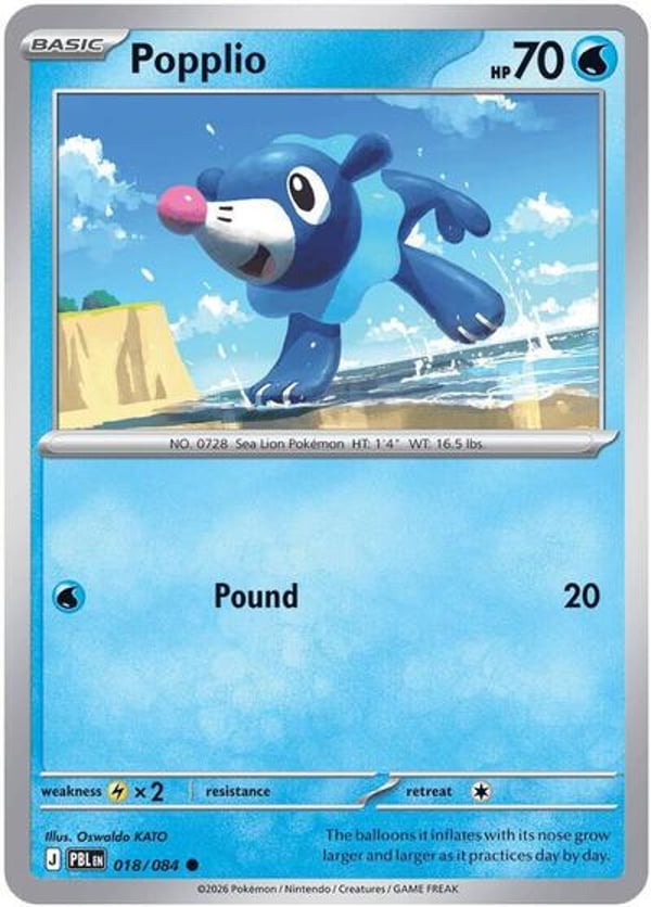 Popplio #18 – Common – Pitch Black