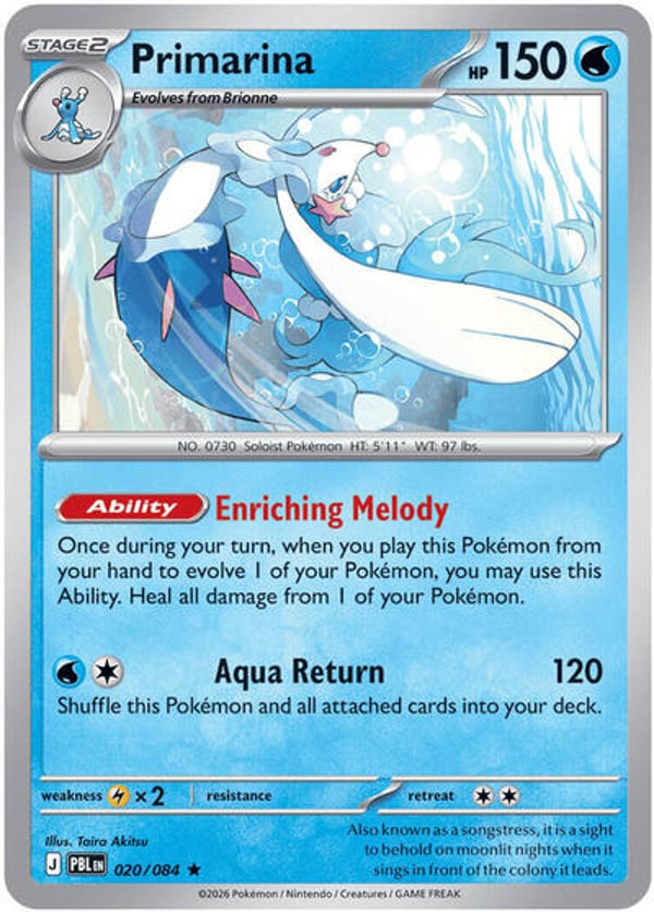 Primarina #20 – Rare – Pitch Black