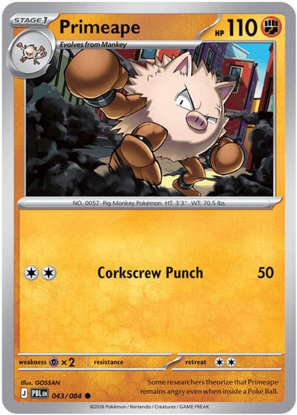 Primeape #43 – Common – Pitch Black