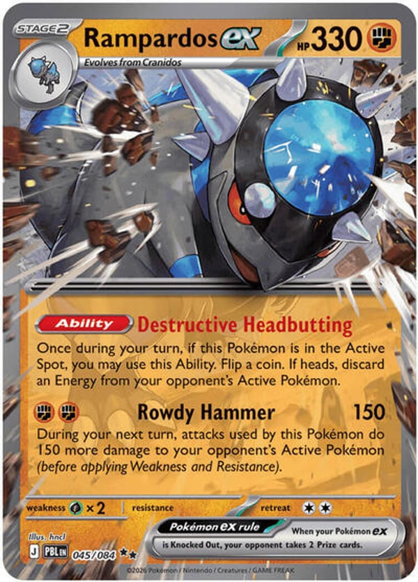 Rampardos ex #45 – Double Rare – Pitch Black