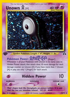 Unown [A] – Rare Holo