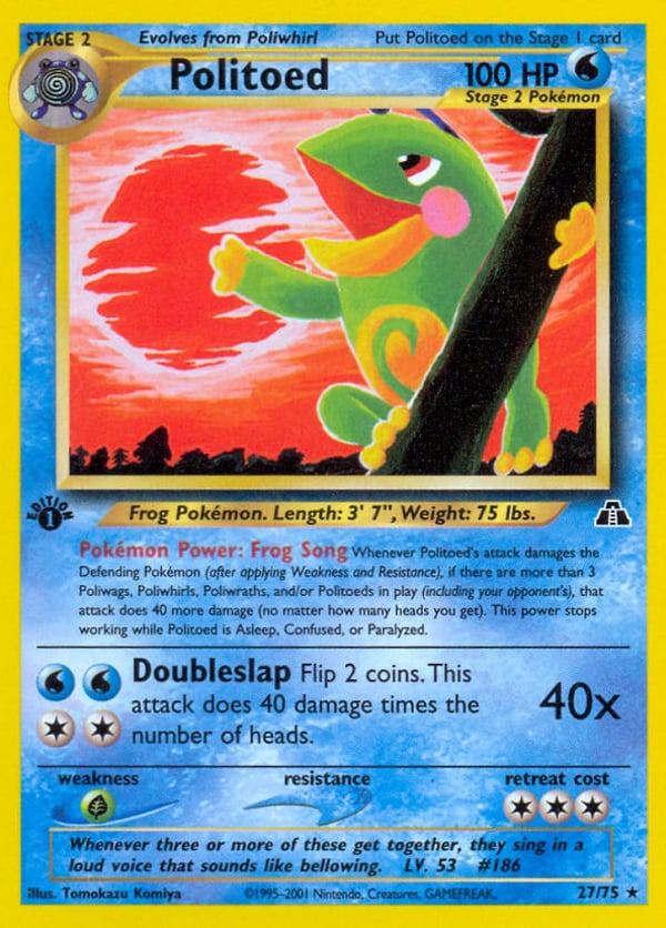 Politoed – Rare – Neo Discovery