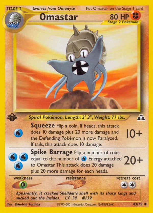 Omastar – Uncommon – Neo Discovery