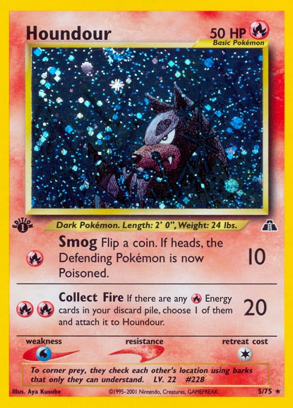 Houndour – Rare Holo – Neo Discovery