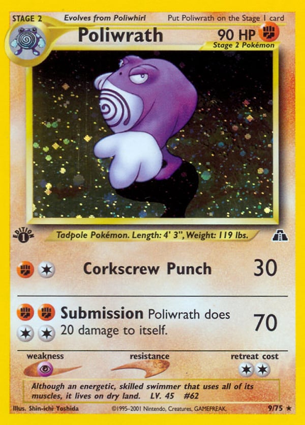 Poliwrath – Rare Holo – Neo Discovery