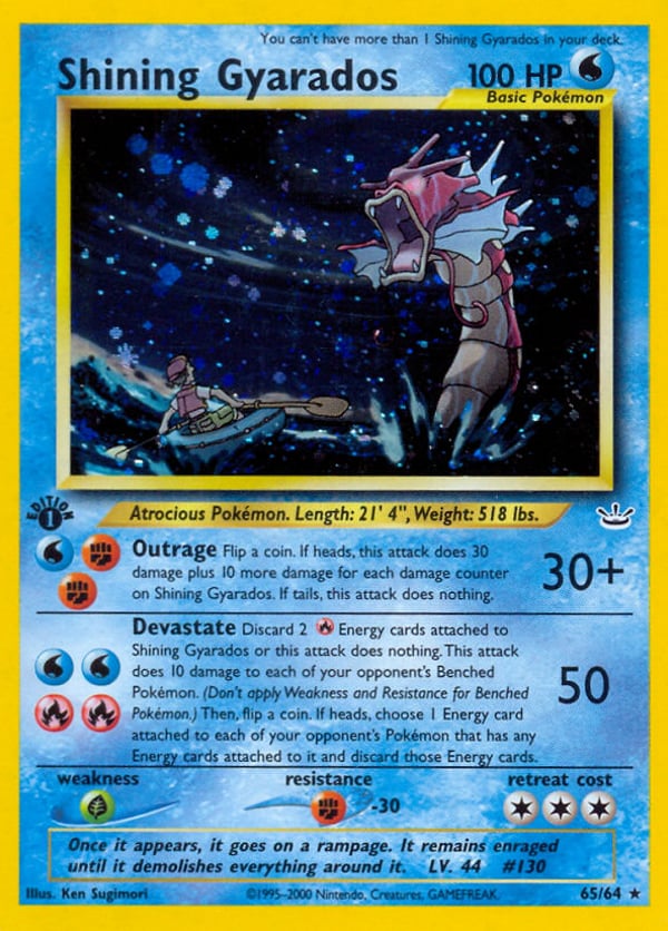 Shining Gyarados – Rare Shining – Neo Revelation
