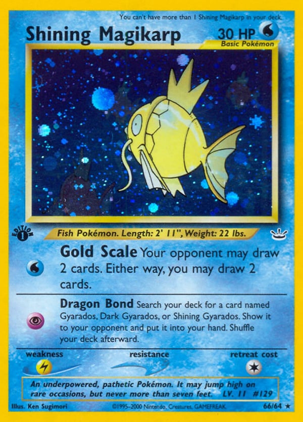 Shining Magikarp – Rare Shining – Neo Revelation