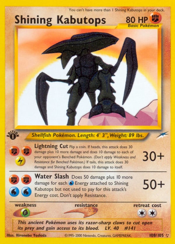 Shining Kabutops – Rare Shining – Neo Destiny