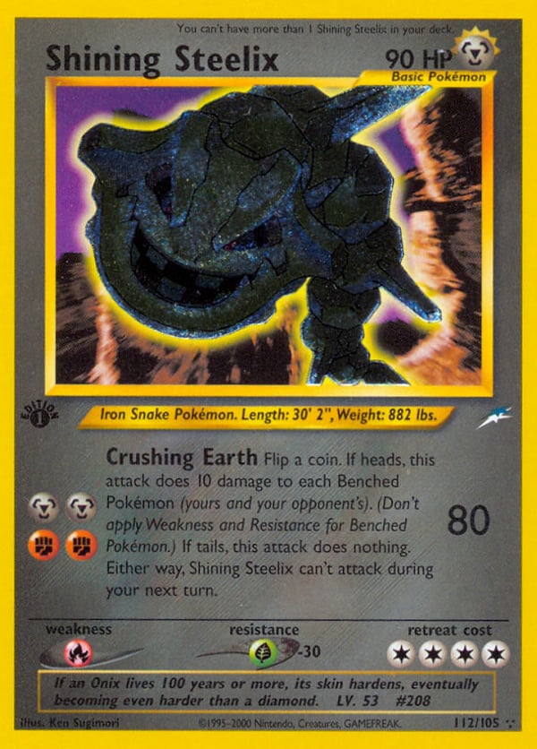 Shining Steelix – Rare Shining – Neo Destiny