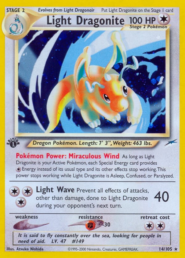 Light Dragonite – Rare Holo – Neo Destiny