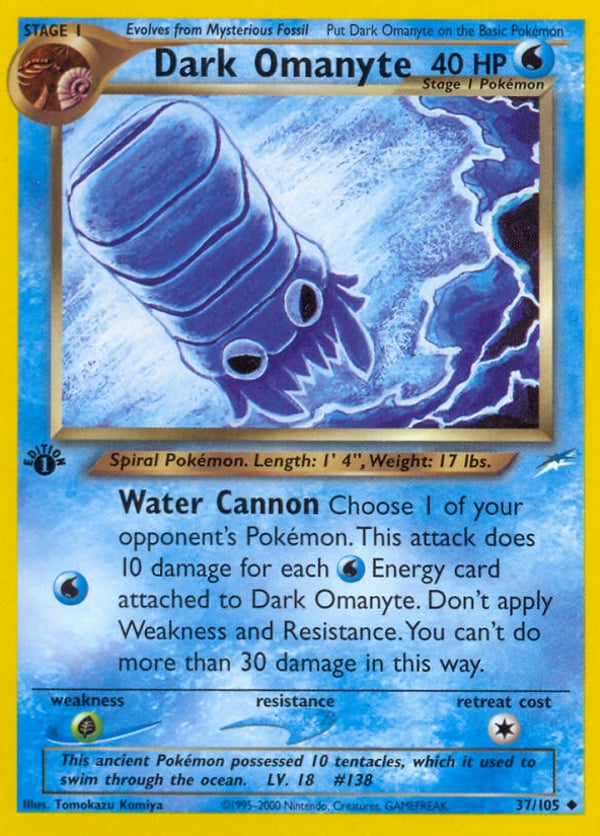 Dark Omanyte – Uncommon – Neo Destiny