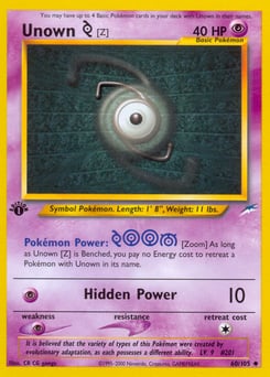 Unown [Z] – Uncommon