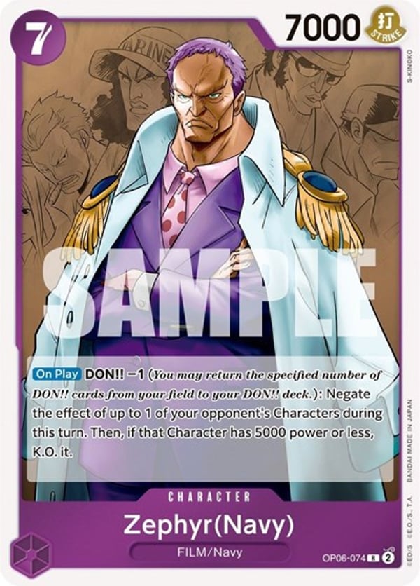 Zephyr (Navy) (Navy) OP06-074 — English OP-06 printing
