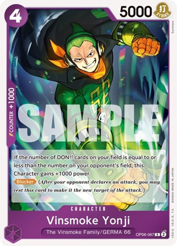 Vinsmoke Yonji (067) OP06-067 — English OP-06 printing