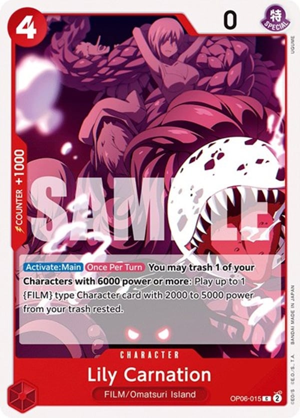 Lily Carnation OP06-015 — English OP-06 printing