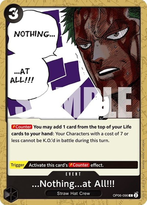 ...Nothing...at All!!! OP06-096 — English OP-06 printing