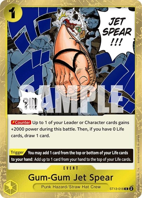 Gum-Gum Jet Spear ST13-018 — English ST-13 printing