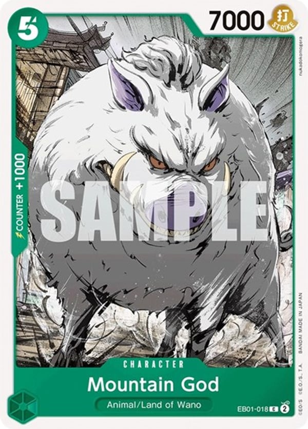 Mountain God EB01-018 — English EB-01 printing
