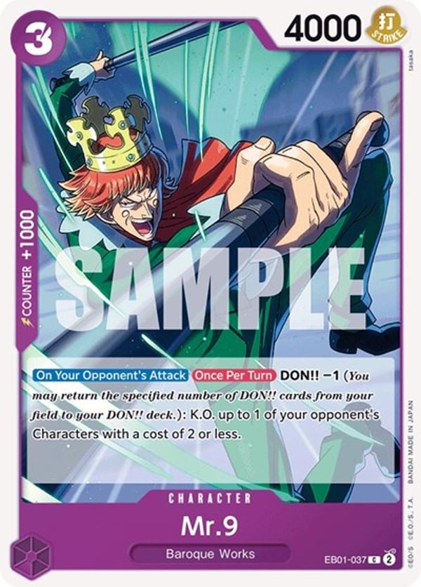 Mr. 9 EB01-037 — English EB-01 printing