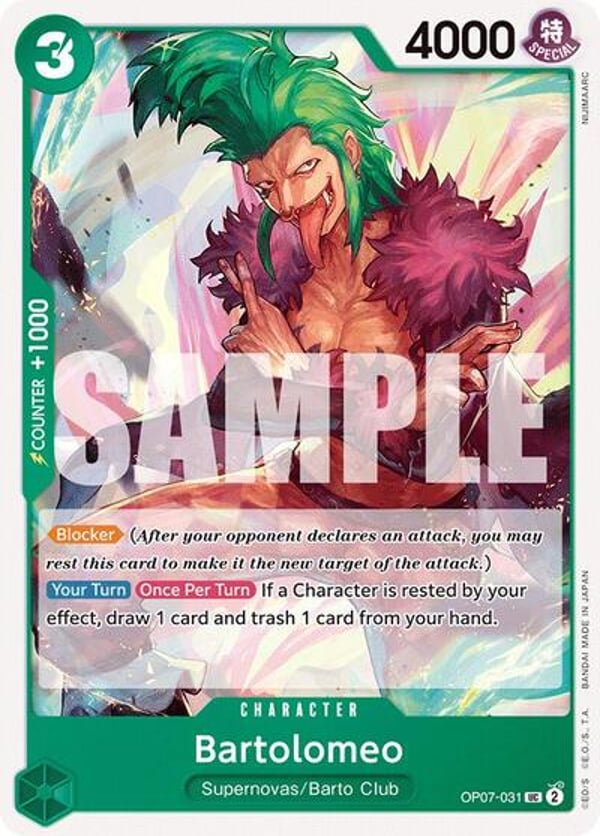 Bartolomeo OP07-031 — English OP-07 printing