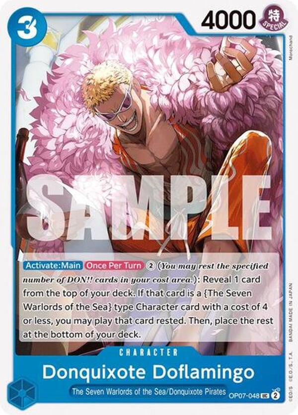 Donquixote Doflamingo OP07-048 — English OP-07 printing