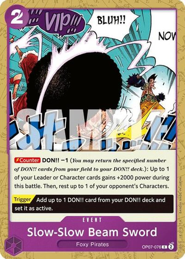 Slow-Slow Beam Sword OP07-076 — English OP-07 printing