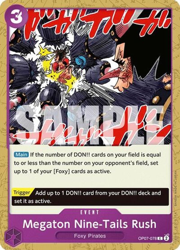 Megaton Nine-Tails Rush OP07-078 — English OP-07 printing