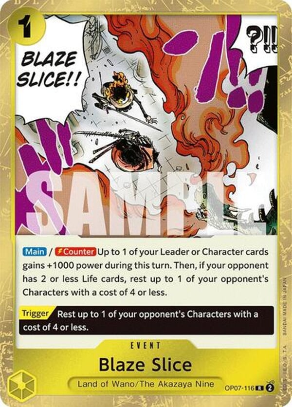 Blaze Slice OP07-116 — English OP-07 printing