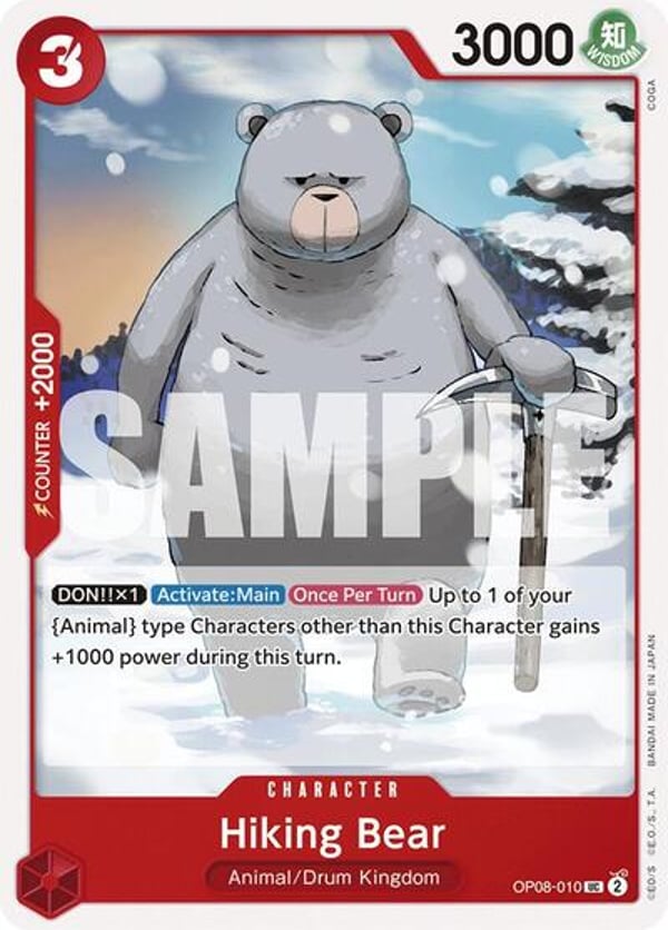 Hiking Bear OP08-010 — English OP-08 printing