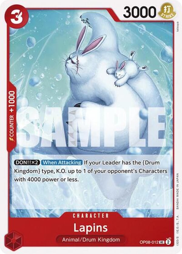 Lapins OP08-012 — English OP-08 printing