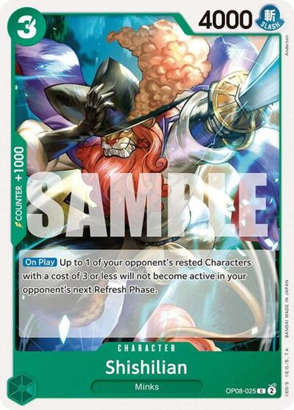 Shishilian OP08-025 — English OP-08 printing