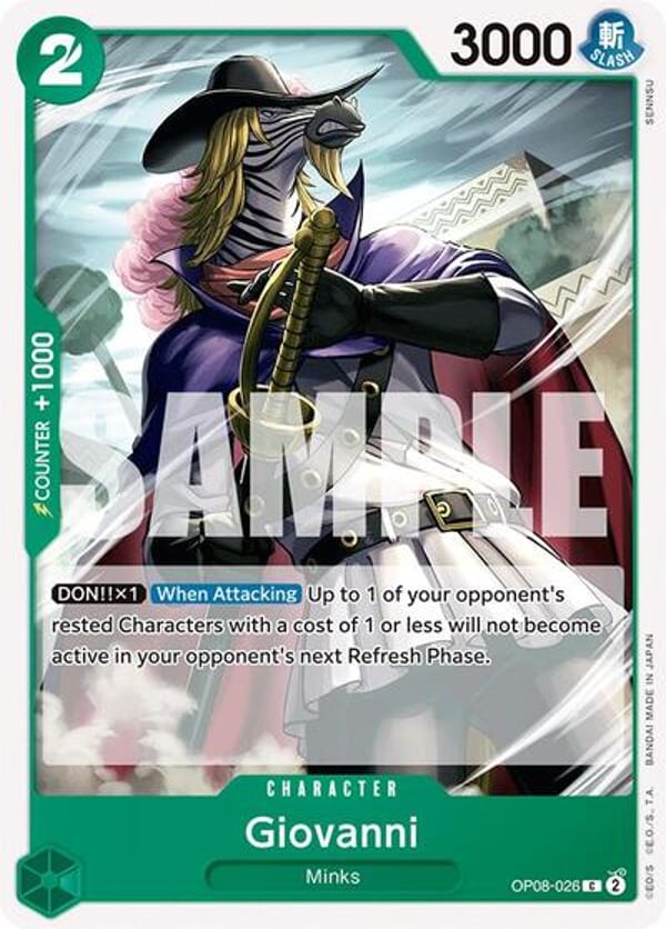Giovanni OP08-026 — English OP-08 printing