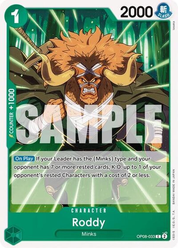 Roddy OP08-033 — English OP-08 printing