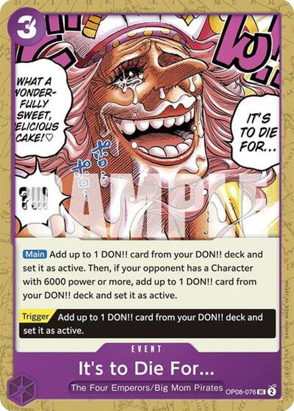 It's to Die For... OP08-076 — English OP-08 printing