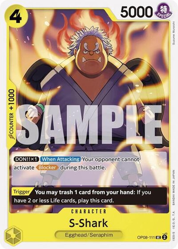 S-Shark OP08-111 — English OP-08 printing